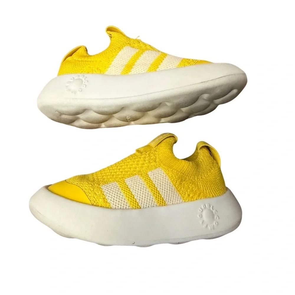 Adidas Bubblecomfy Kids Bright Yellow SneakersSize 8